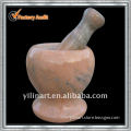 Nature marble stone mortar pestle set(YL-U008)